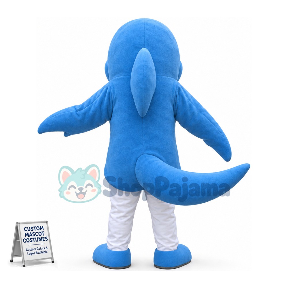 Lightweight Blue Dolphin Mascot Costume	