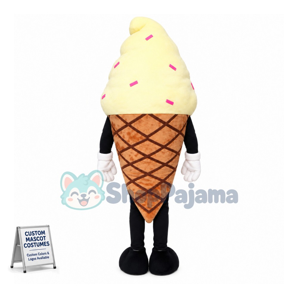 Huge Cartoon Creamy Ice Cream Cone Lightweight Mascot Costume	