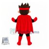 Super hero In Black Mascot Costume	