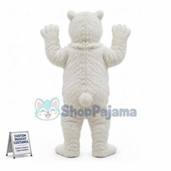 Almost Real Polar Bear Mascot Adult Plush Costume 