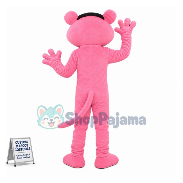 Sneaky Pink Panther Mascot Costume Cartoon Character