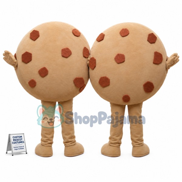 Huge Cartoon Chocolate Chip Cookie Mascot Costume 