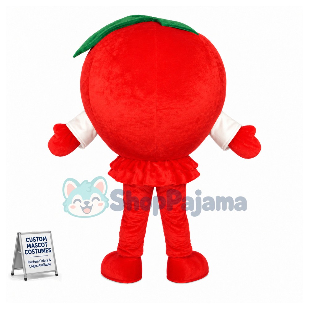 Lightweight Cartoon Red Tomato Mascot Adult Costume 