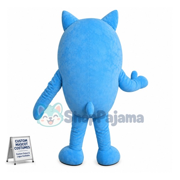 Toodee the Blue Cat Dragon Mascot Adult Costume 