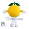 Cartoon Yellow Orange With Red Nose Mascot Costume 