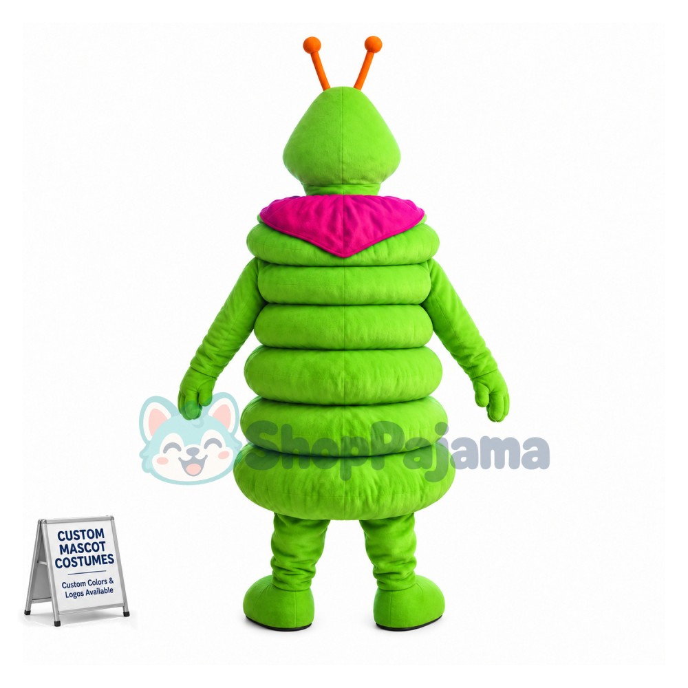 Lightweight Cartoon Green Caterpillar Mascot Costume 