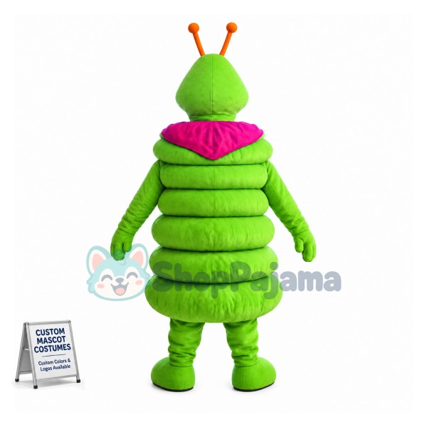 Lightweight Cartoon Green Caterpillar Mascot Costume 