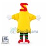 Cartoon Yellow Star With Red Bow Tie Mascot Costume
