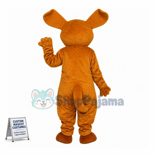 Brown American Pit Bull Terrier Dog Mascot Costume	