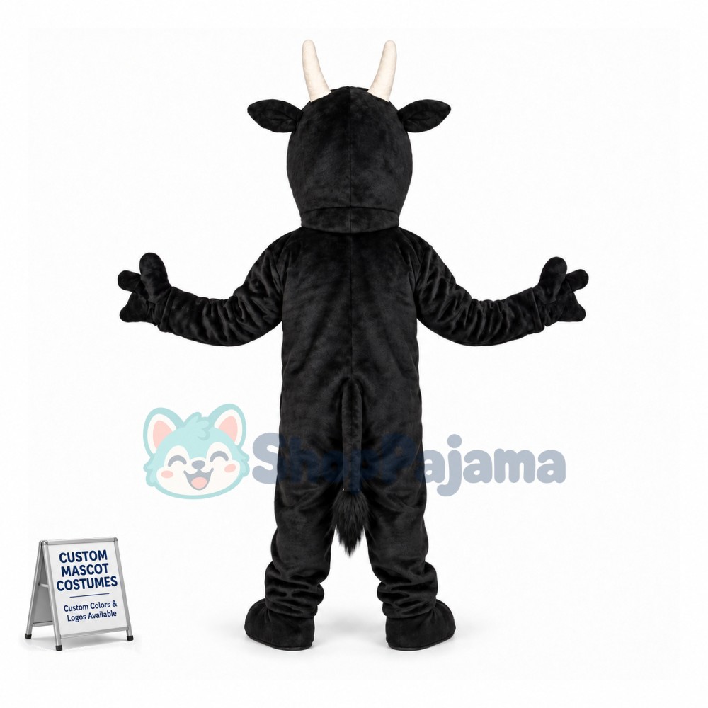Black Goat Mascot Costume For Adult