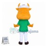 Yellow Bull Man Mascot Cartoon Costume
