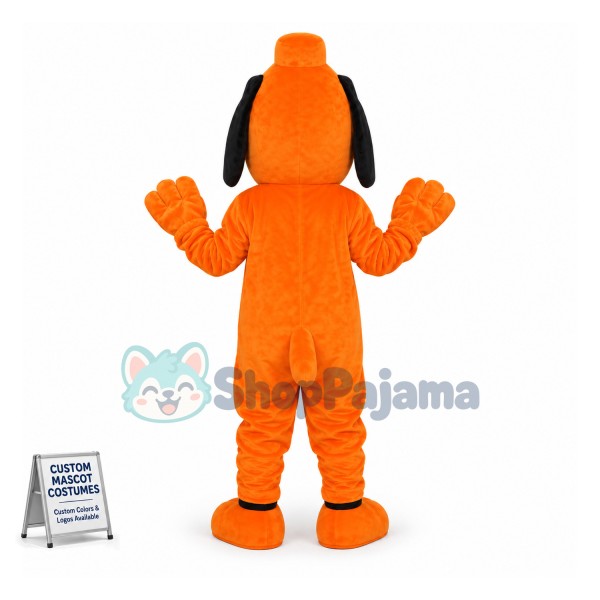 Loyal Orange Pluto the Dog Mascot Costume 