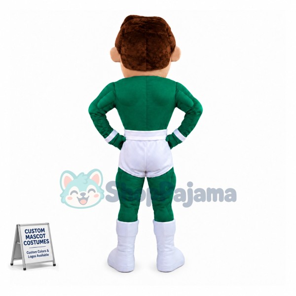 Superhero Man Mascot Costume
