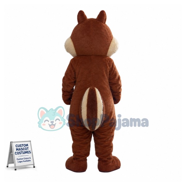 Adventurous Chip the Chipmunk Mascot Cartoon Costume 