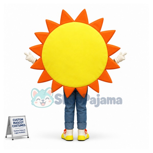 Sun With Sunglasses Cartoon Mascot Costume 