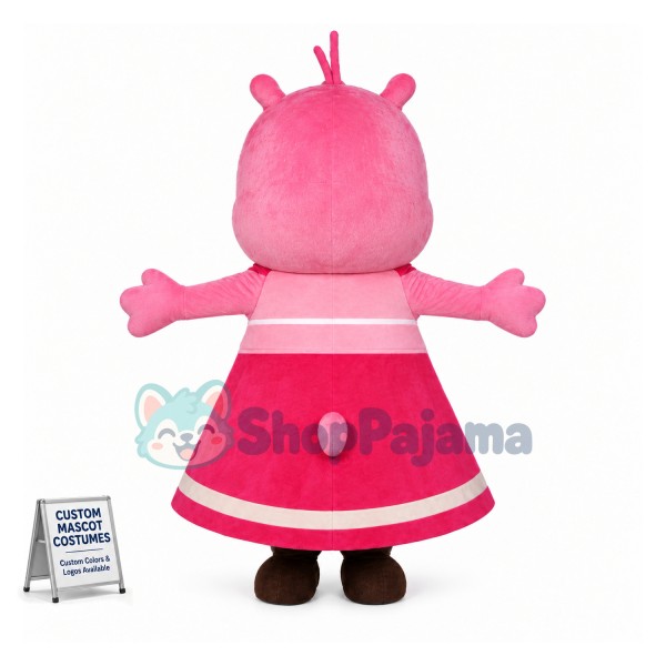Cartoon Pink Baby Bear Girl Mascot Costume