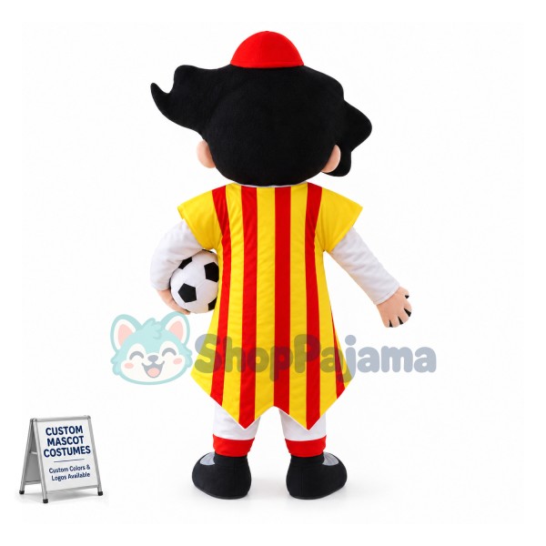 Barcelona Soccer Player Mascot Costume 