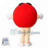 Funny Cartoon Red Chocolate Bean Mascot Costume	
