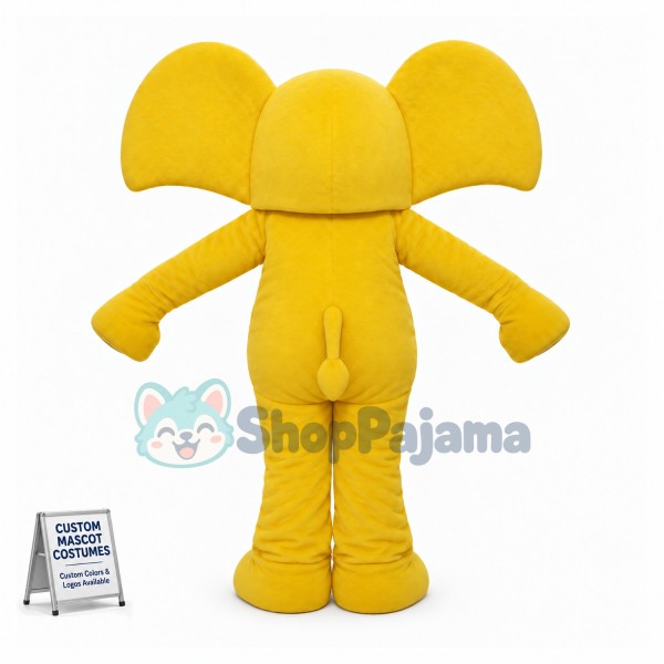 Cartoon Yellow Elephant Lightweight Mascot Costume 
