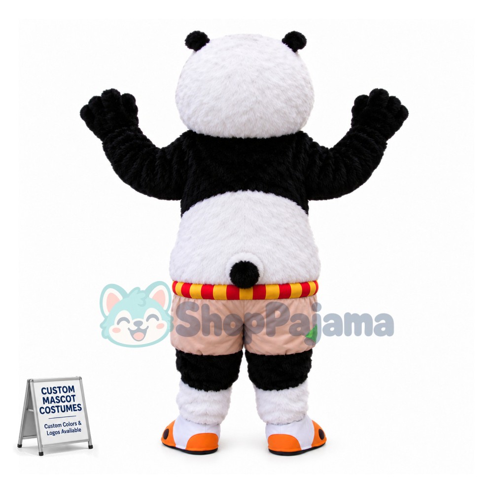 Adult Plush Master Po Ping the Giant Panda Kung Fu Panda Lightweight Mascot Cartoon Costume