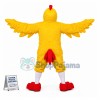 Adult Yellow Chicken Long Fur Mascot Costume