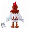 White Chicken With Brown Head Mascot Costume