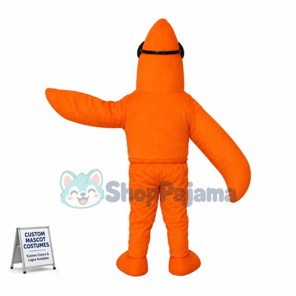 Cool Cartoon Orange Starfish Mascot Costume
