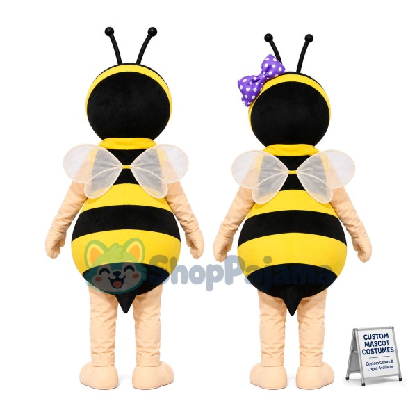 Cute Cartoon Honeybee Couple Mascot Costume 