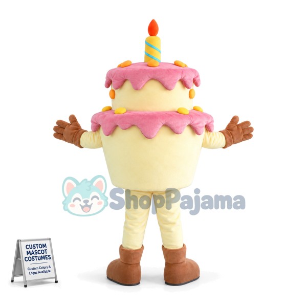 Lightweight Cartoon Double Birthday Cake Mascot Costume 