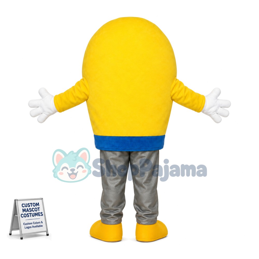 Huge Cartoon Yellow Light Bulb Mascot Costume 
