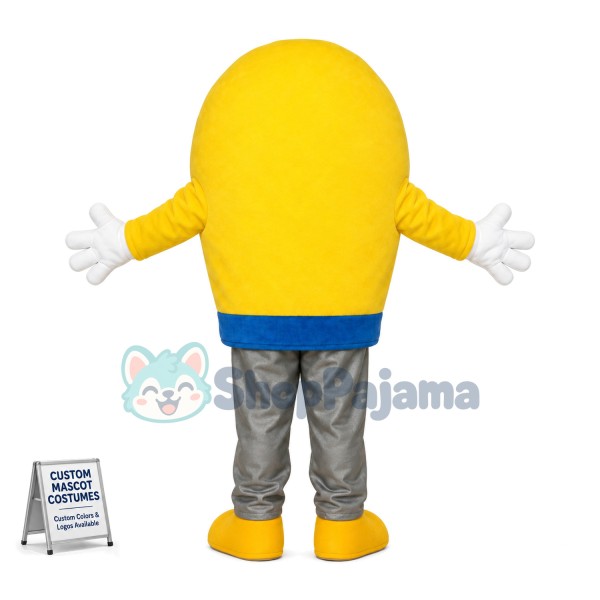 Huge Cartoon Yellow Light Bulb Mascot Costume 