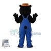 Worker Black Bear Mascot Costume 