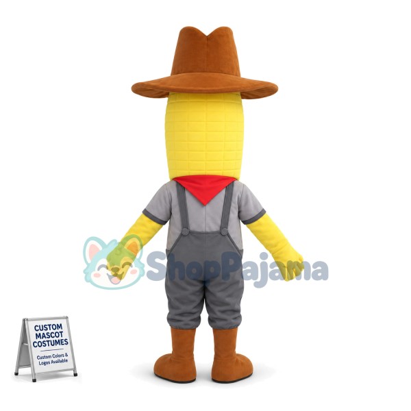 Cowboy Corn Mascot Costume