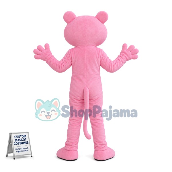 Mischievous Pink Panther Mascot Cartoon Character Costume
