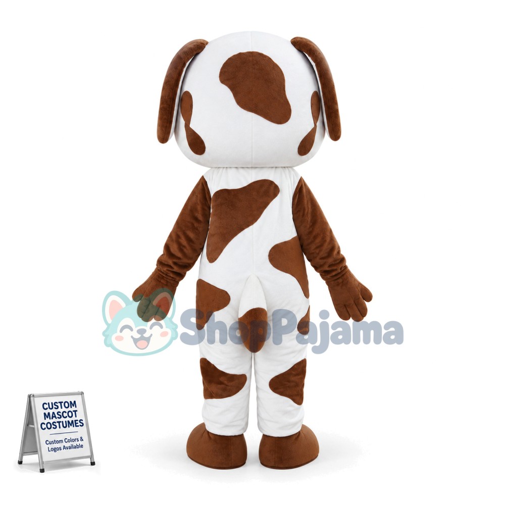 Cute Brown Dalmatian Puppy Mascot Costume 