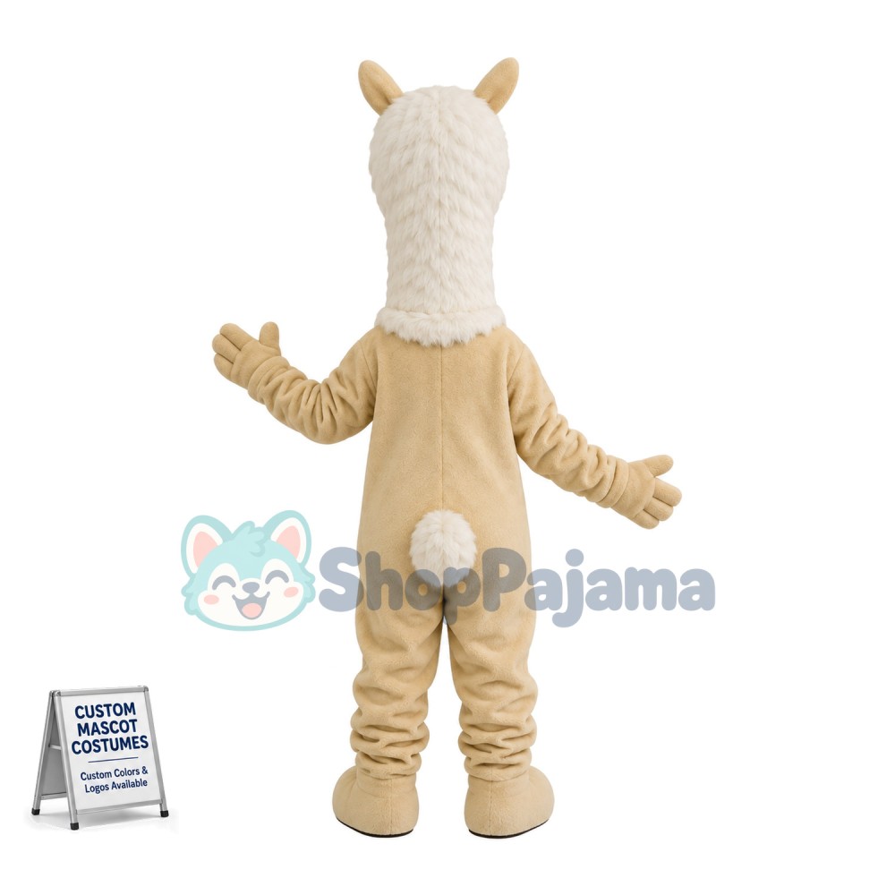 Beige Horse Mascot Costume For Adult
