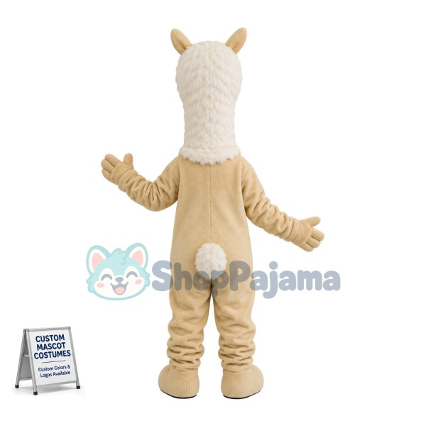 Beige Horse Mascot Costume For Adult