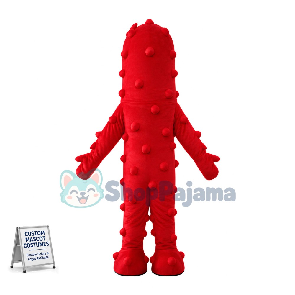 Outgoing Muno the Red Cyclops Mascot Adult Costume 