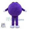 Lightweight Cartoon Purple Chocolate Candy Mascot Adult Costume	