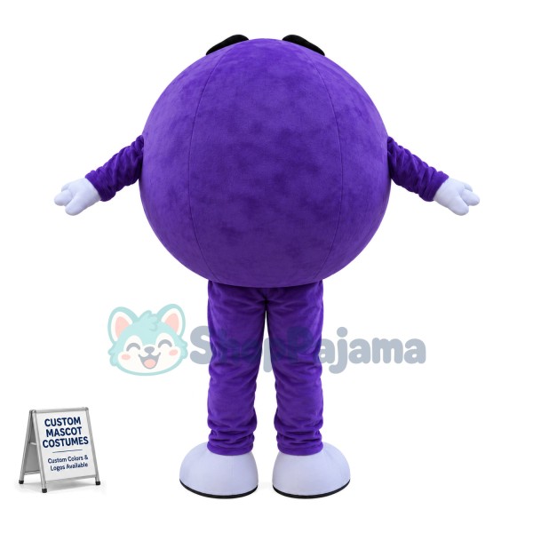 Lightweight Cartoon Purple Chocolate Candy Mascot Adult Costume	
