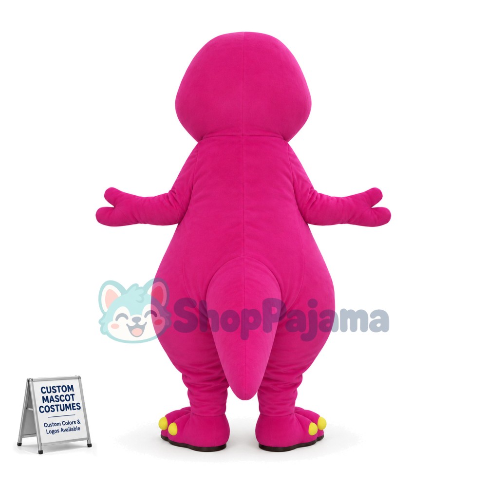 Wise Barney the Dinosaur Mascot Adult Costume 