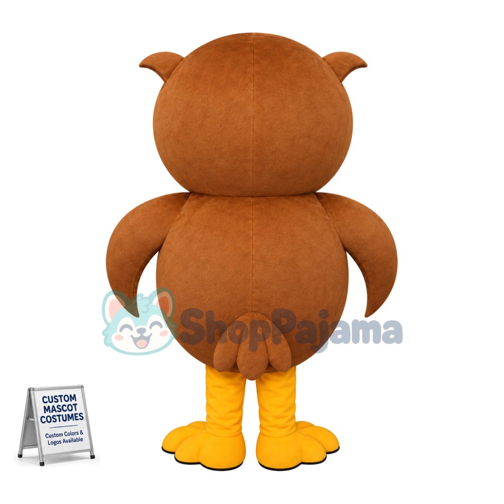 Deluxe Brown Owl Cartoon Mascot Costume