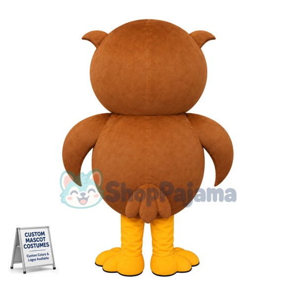 Deluxe Brown Owl Cartoon Mascot Costume