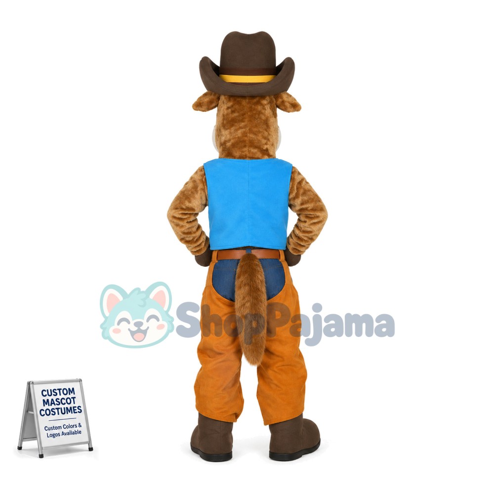 Bull Cowboy Mascot Costume 