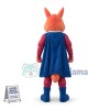 Super Hero Orange Wolf Mascot Costume	