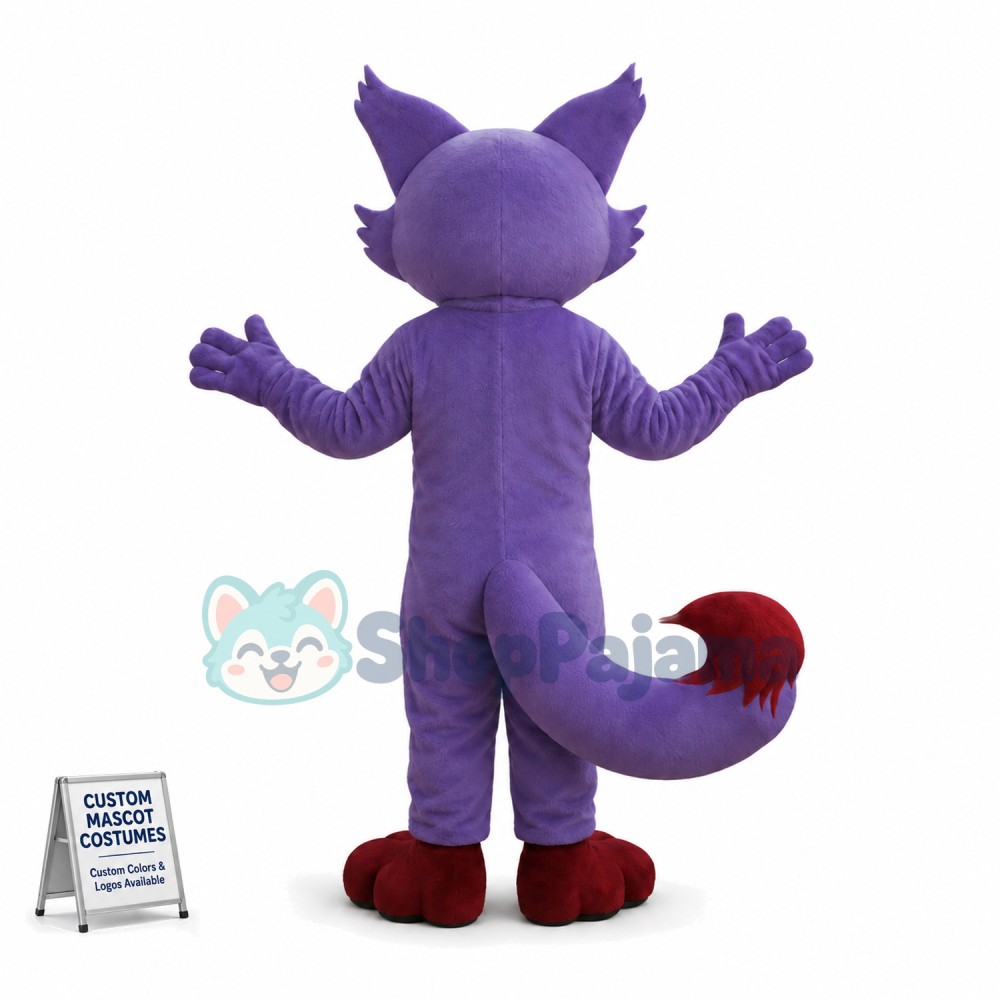 Anime Cartoon Purple Fox Mascot Costume 