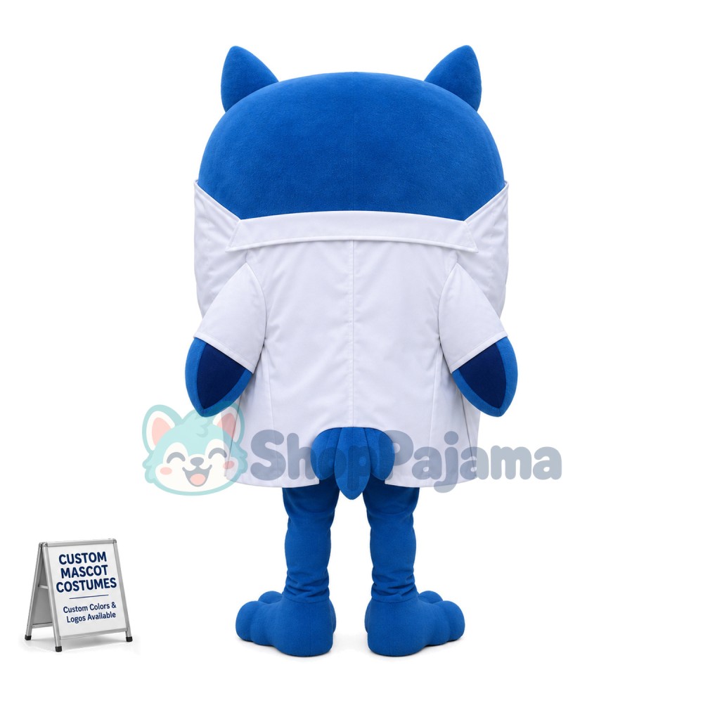 Doctor Blue Owl Mascot Costume 