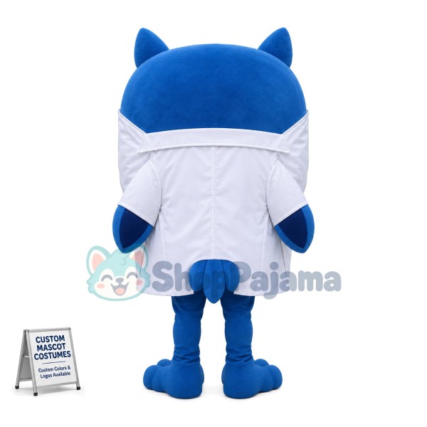 Doctor Blue Owl Mascot Costume 