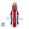 Wise King Lion In King Outfit Mascot Costume 