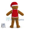 Adult Size Christmas Brown Gingerbread Man Mascot Costume 